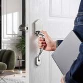 Elemake Exterior/Interior Front Entry Handleset with Door Knobfor Left & Right